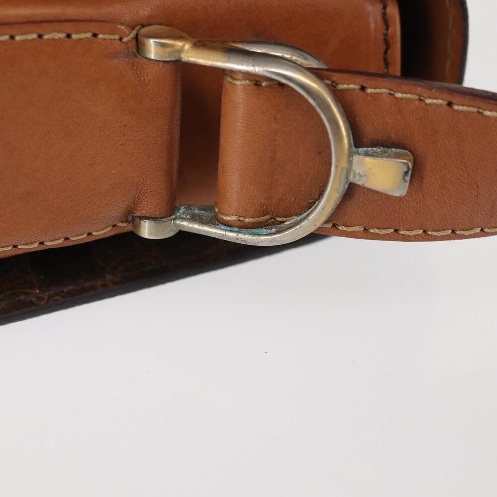 CELINE Macadam Canvas Shoulder Bag Pvc Leather Brown Gold - Picture 5 of 13
